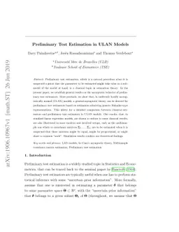 Preliminary test estimation in ULAN models