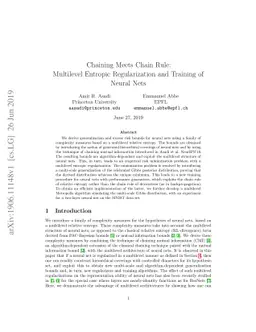 Chaining Meets Chain Rule: Multilevel Entropic Regularization and
  Training of Neural Nets