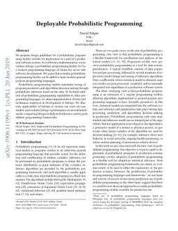 Deployable probabilistic programming