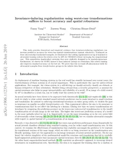 Invariance-inducing regularization using worst-case transformations
  suffices to boost accuracy and spatial robustness