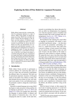 Exploring the Role of Prior Beliefs for Argument Persuasion