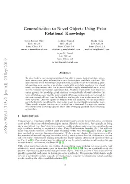 Generalization to Novel Objects using Prior Relational Knowledge