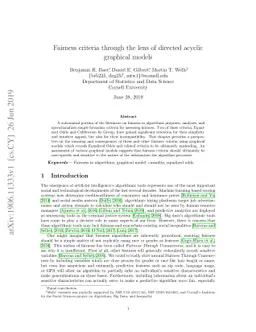 Fairness criteria through the lens of directed acyclic graphical models