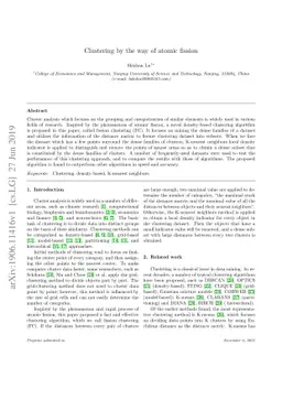 Clustering by the way of atomic fission