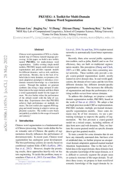 PKUSEG: A Toolkit for Multi-Domain Chinese Word Segmentation