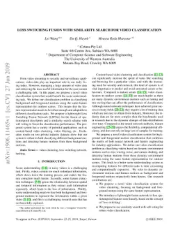 Loss Switching Fusion with Similarity Search for Video Classification