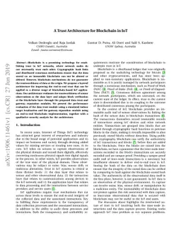 A Trust Architecture for Blockchain in IoT