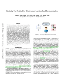 Toward Simulating Environments in Reinforcement Learning Based
  Recommendations