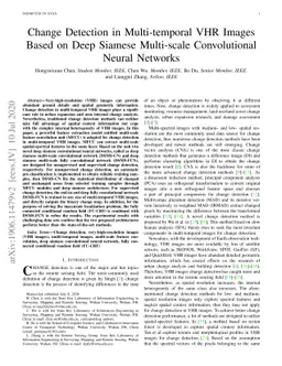 Change Detection in Multi-temporal VHR Images Based on Deep Siamese
  Multi-scale Convolutional Networks