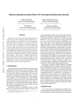 Effective Rotation-invariant Point CNN with Spherical Harmonics kernels