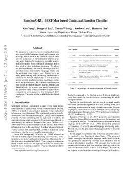 EmotionX-KU: BERT-Max based Contextual Emotion Classifier