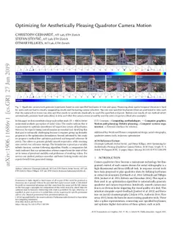 Optimizing for Aesthetically Pleasing Quadrotor Camera Motion