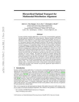 Hierarchical Optimal Transport for Multimodal Distribution Alignment