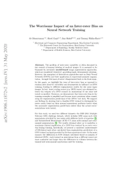 The Worrisome Impact of an Inter-rater Bias on Neural Network Training