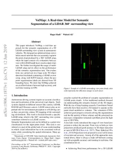VolMap: A Real-time Model for Semantic Segmentation of a LiDAR
  surrounding view
