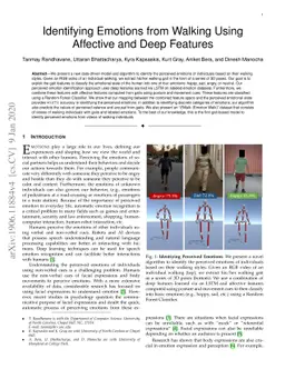 Identifying Emotions from Walking using Affective and Deep Features