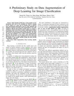 A Preliminary Study on Data Augmentation of Deep Learning for Image
  Classification