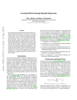 Learning Policies through Quantile Regression
