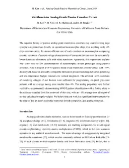 4K-Memristor Analog-Grade Passive Crossbar Circuit