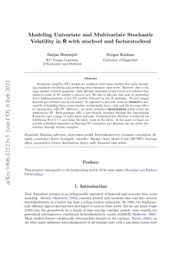 Modeling Univariate and Multivariate Stochastic Volatility in R with
  stochvol and factorstochvol