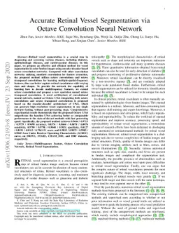 Accurate Retinal Vessel Segmentation via Octave Convolution Neural
  Network