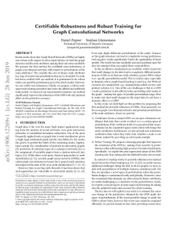 Certifiable Robustness and Robust Training for Graph Convolutional
  Networks