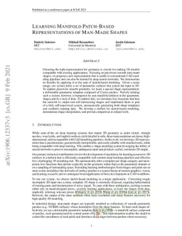 Learning Manifold Patch-Based Representations of Man-Made Shapes