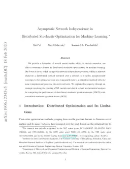 Asymptotic Network Independence in Distributed Stochastic Optimization
  for Machine Learning