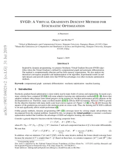 SVGD: A Virtual Gradients Descent Method for Stochastic Optimization