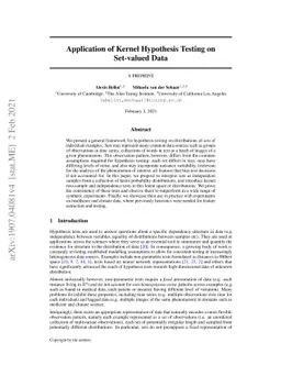 Kernel Hypothesis Testing with Set-valued Data