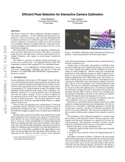 Efficient Pose Selection for Interactive Camera Calibration
