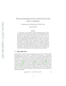Tensor p-shrinkage nuclear norm for low-rank tensor completion