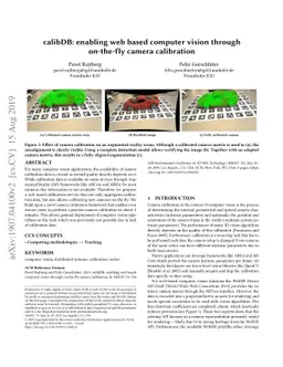 calibDB: enabling web based computer vision through on-the-fly camera
  calibration
