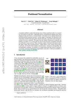 Positional Normalization
