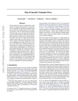 Tails of Lipschitz Triangular Flows