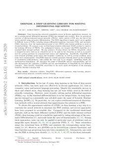 DeepXDE: A deep learning library for solving differential equations