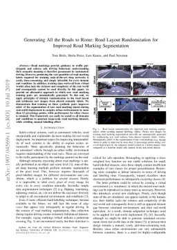 Generating All the Roads to Rome: Road Layout Randomization for Improved
  Road Marking Segmentation
