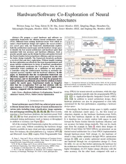 Hardware/Software Co-Exploration of Neural Architectures