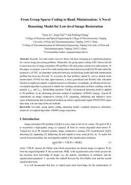 From Group Sparse Coding to Rank Minimization: A Novel Denoising Model
  for Low-level Image Restoration