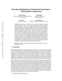 Bayesian Optimization in Variational Latent Spaces with Dynamic
  Compression