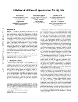 Hillview: A trillion-cell spreadsheet for big data