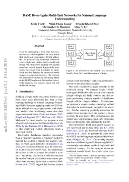 BAM! Born-Again Multi-Task Networks for Natural Language Understanding