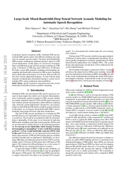 Large-Scale Mixed-Bandwidth Deep Neural Network Acoustic Modeling for
  Automatic Speech Recognition
