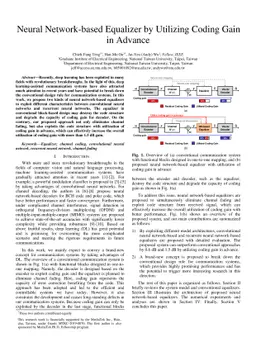 Neural Network-based Equalizer by Utilizing Coding Gain in Advance