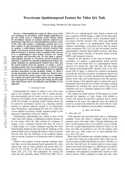 Two-stream Spatiotemporal Feature for Video QA Task