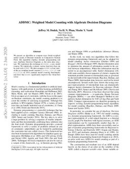 ADDMC: Weighted Model Counting with Algebraic Decision Diagrams