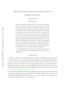Directing Power Towards Conic Parameter Subspaces