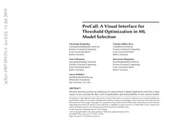 PreCall: A Visual Interface for Threshold Optimization in ML Model
  Selection