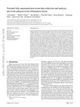 Towards fully automated post-event data collection and analysis:
  pre-event and post-event information fusion