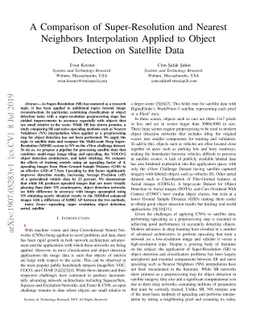 A Comparison of Super-Resolution and Nearest Neighbors Interpolation
  Applied to Object Detection on Satellite Data